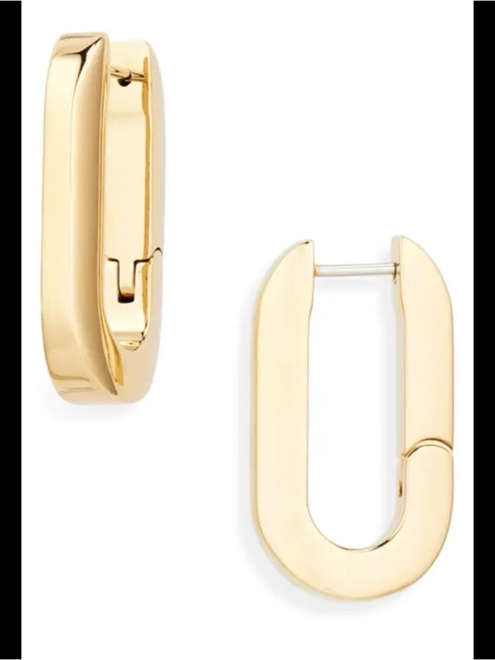 Jenny Bird Polished Gold Oval-Link Hoop Earrings